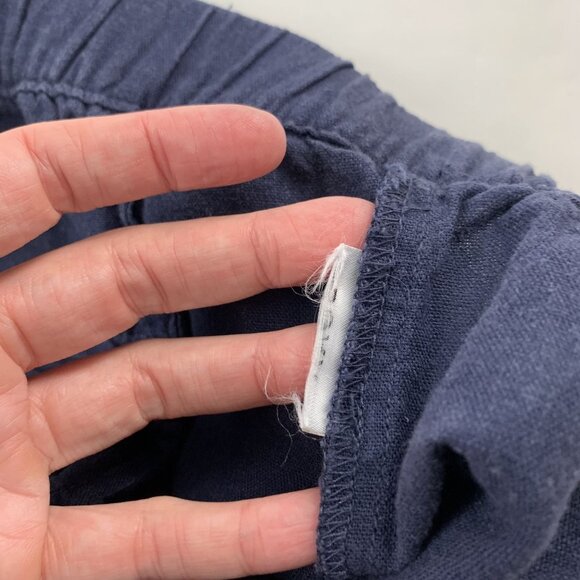 Roxy Navy Blue Linen Slim leg Lounge Pant M - Picture 4 of 7